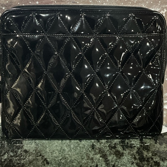 Coach Black Quilted IPad Bag Clutch ON HOLD KASS - Picture 2 of 2
